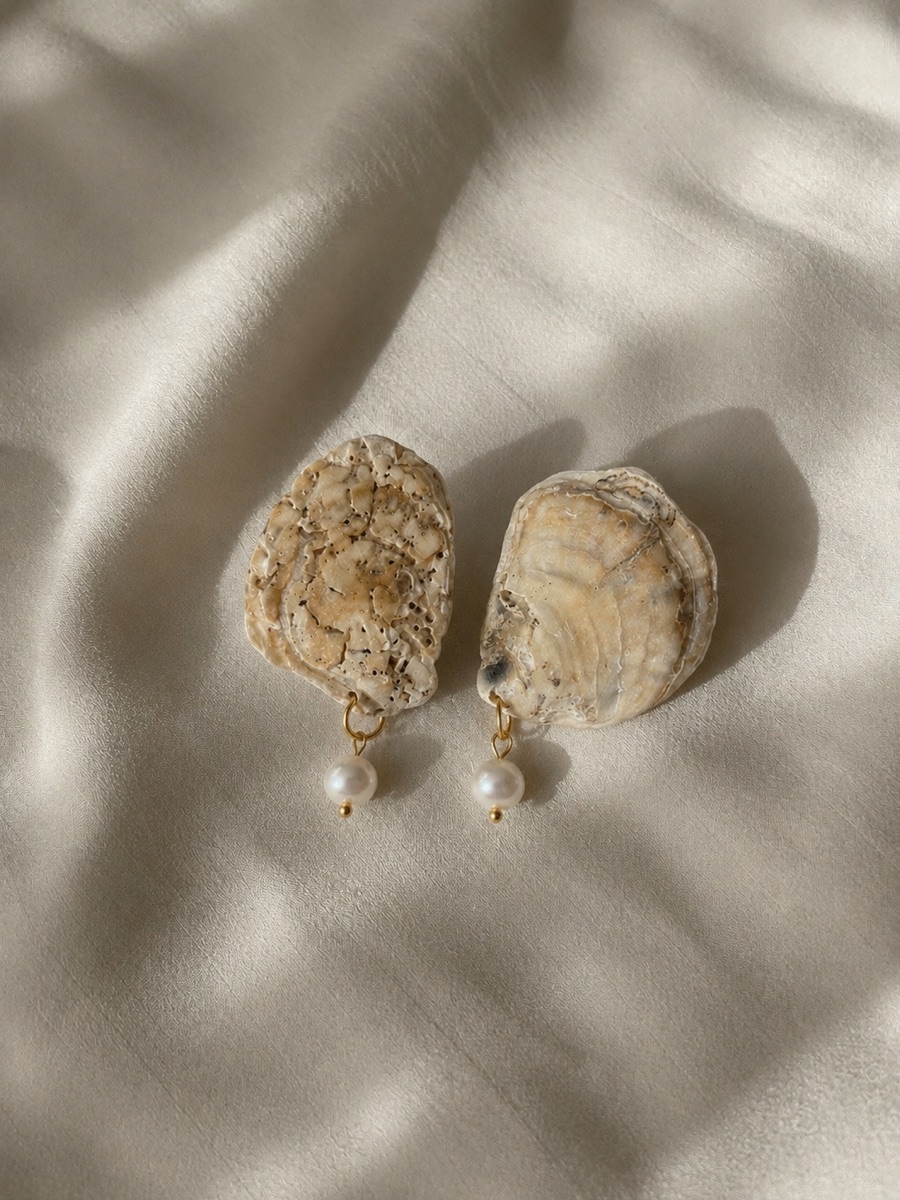 Oyster & Pearl Earrings